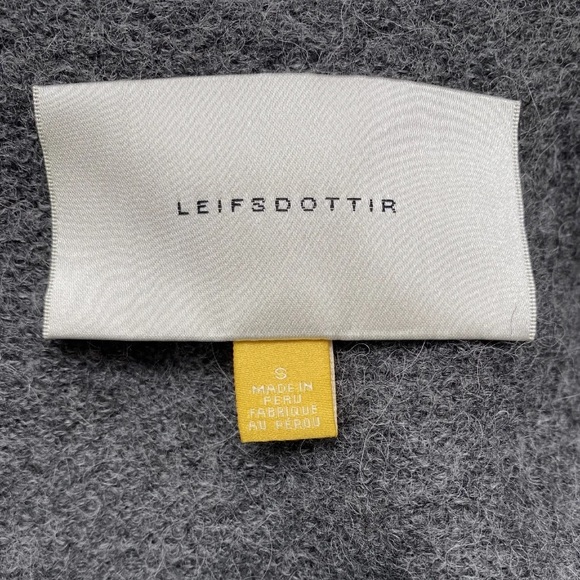 Antropologie Leifsdottir - Gray Alpaca Hook Front Tunic Vest Sz S $229 - Picture 10 of 12